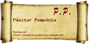 Pásztor Pompónia névjegykártya