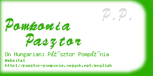 pomponia pasztor business card